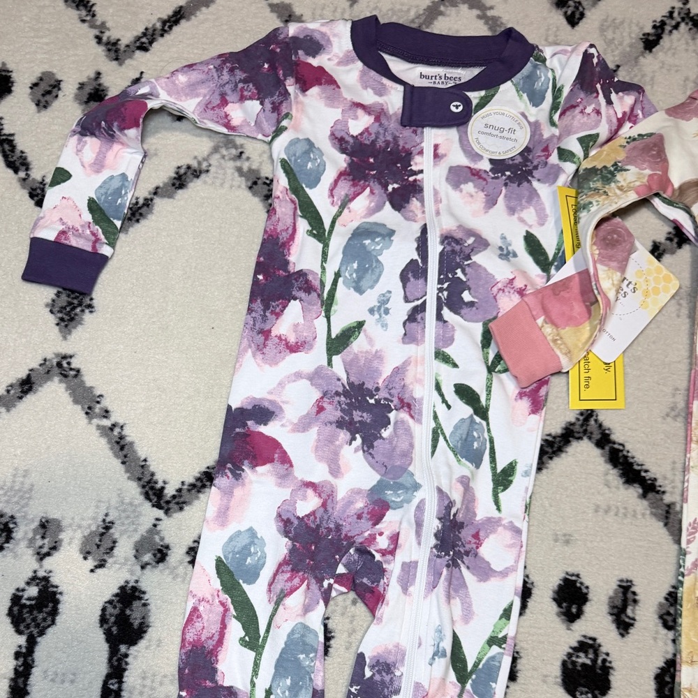 Burt's Bees Purple Baby Onesie